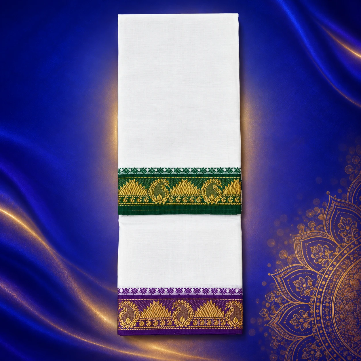 White Temple Paisley Dhoti