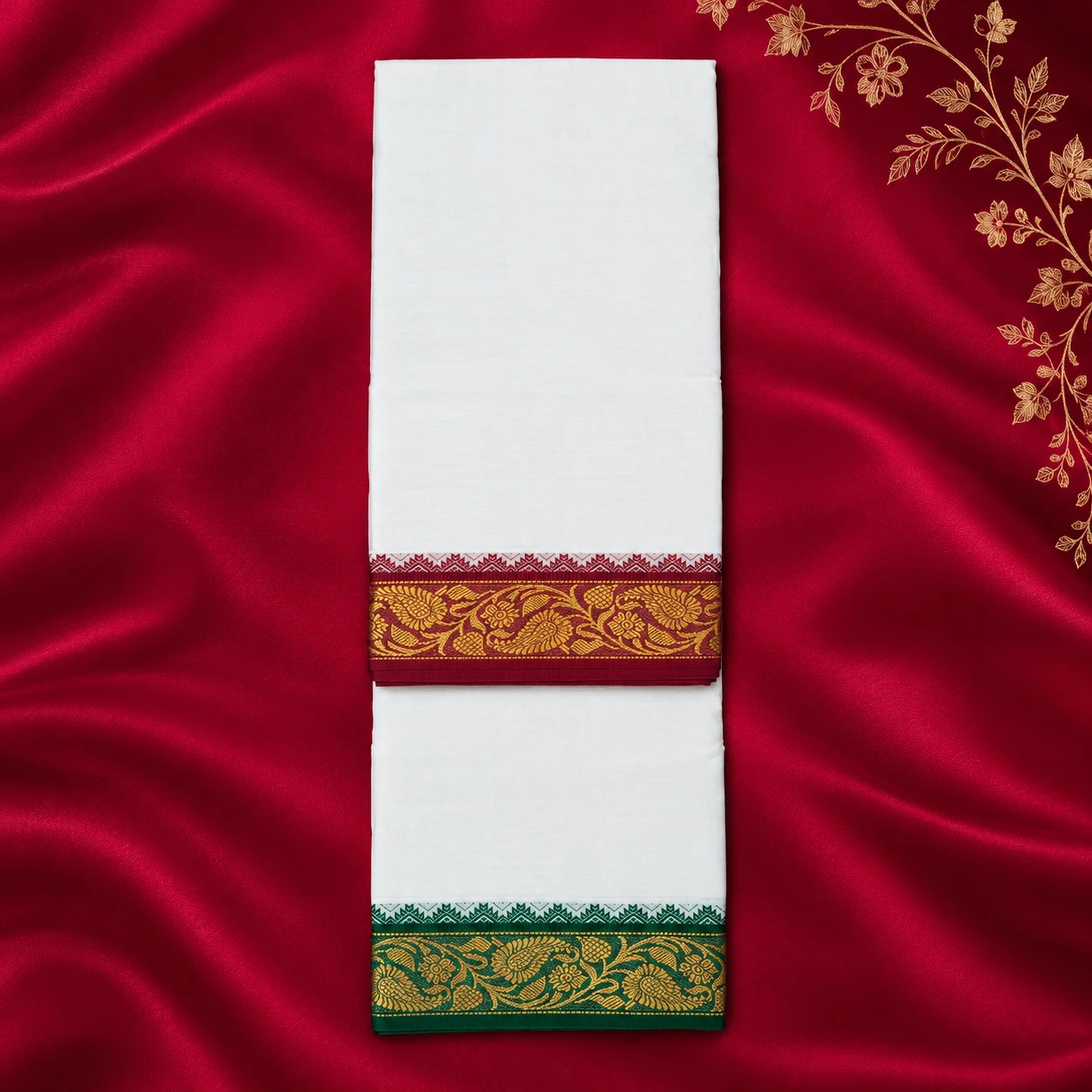White Peacock Vine Dhoti