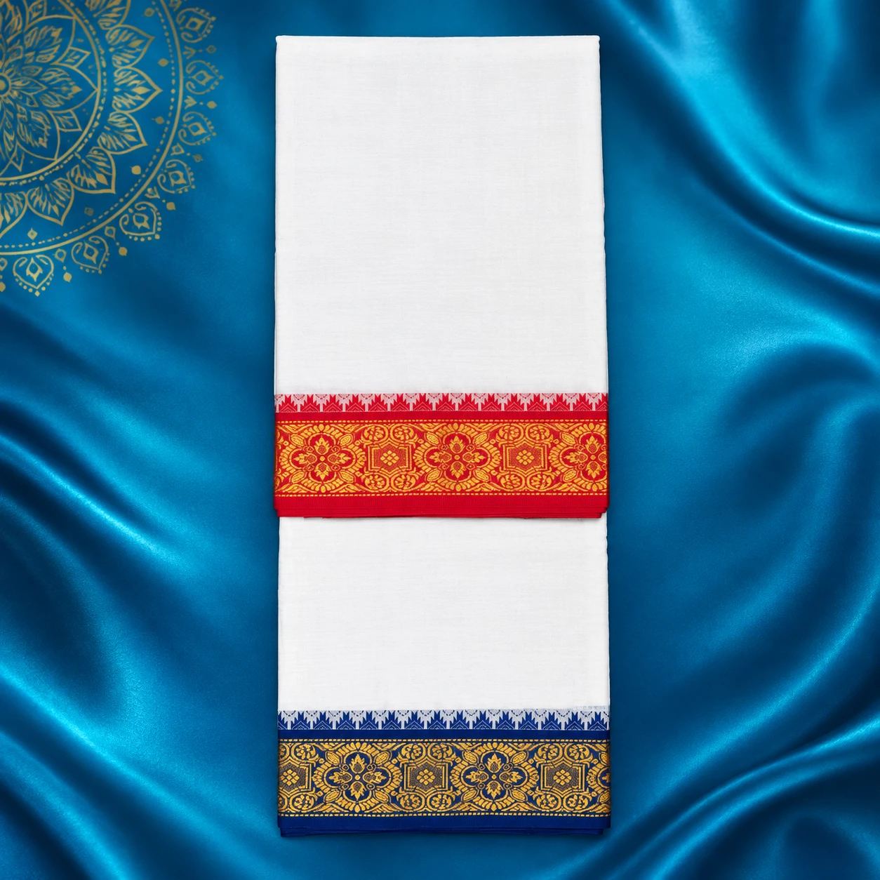 White Floral Rosette Dhoti